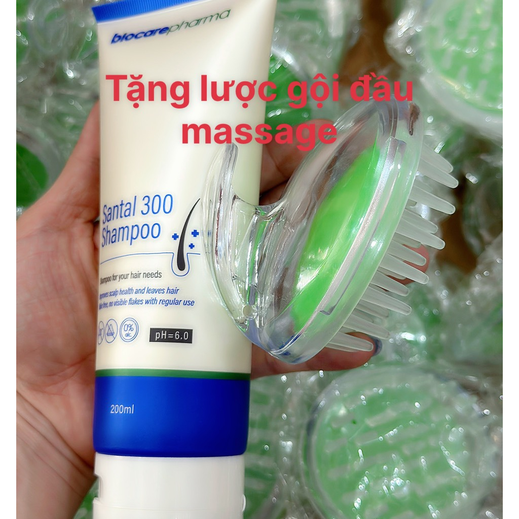 Dầu gội dược liệu BIO CARE PHARMA Santal 300 Shampoo 200ml - Giảm gàu, nấm ngứa da đầu