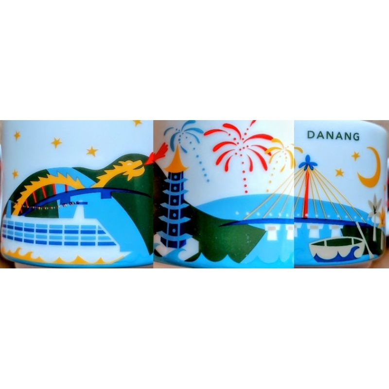 1 tách nhỏ bằng sứ Đà Nẵng Starbucks Vietnam ornament SKU label