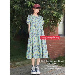 RN500_Rập giấy may rập đầm babydoll nữ