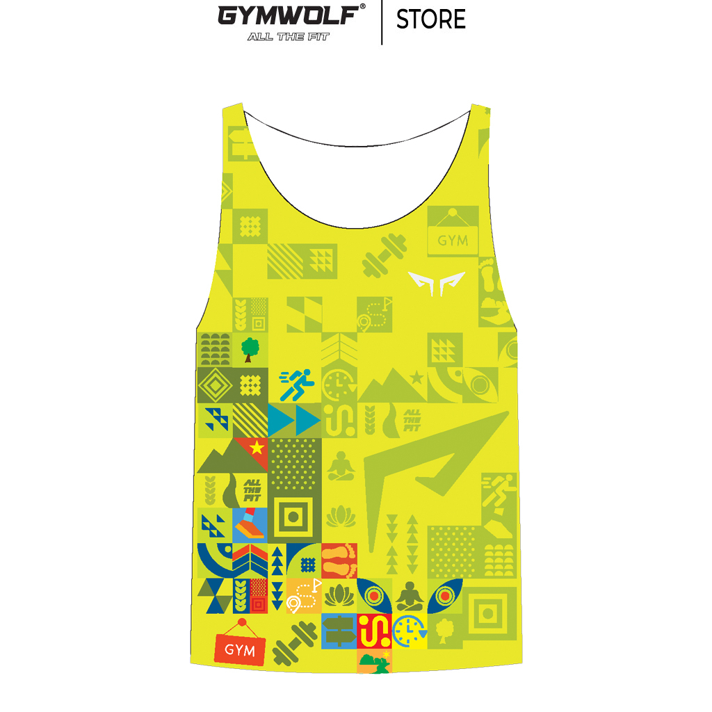 Áo Ba Lỗ Chạy Bộ GYMWOLF Cho Các Anh Em Runner, Áo Đẹp, Thấm Hút Mồ Hôi RUN13