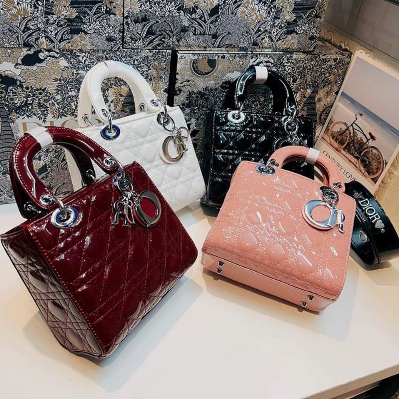 TÚI DIOR LADY 5 Ô DA BÓNG FULL BOX