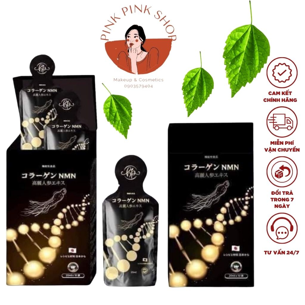 Collagen NMN Huyền Phi - Nước Uống Đẹp Da - Đẩy Lùi Quá Trình Lão Hóa - Hộp 10B