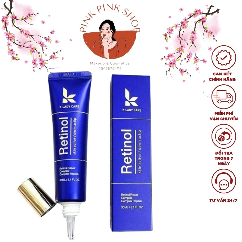 Retinol Bakuchoid K Lady Care, Kem Dưỡng Trắng Da Ngừa Lão Hóa Hàn Quốc