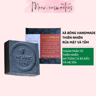 Xà bông tắm và rửa mặt giúp sáng da, giảm mụn lưng, viêm nang lông chiết xuất từ hạt đình lịch, than tre cocosavon moon
