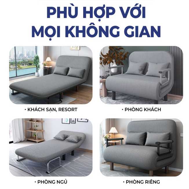 Ghế Sofa Giường Gấp Gọn Đa Năng Giường Ngủ Thành Ghế, Sofa giường vải nỉ thô chống thâm hút mồ hôi (Miễn Phí Vận Chuyển) | BigBuy360 - bigbuy360.vn