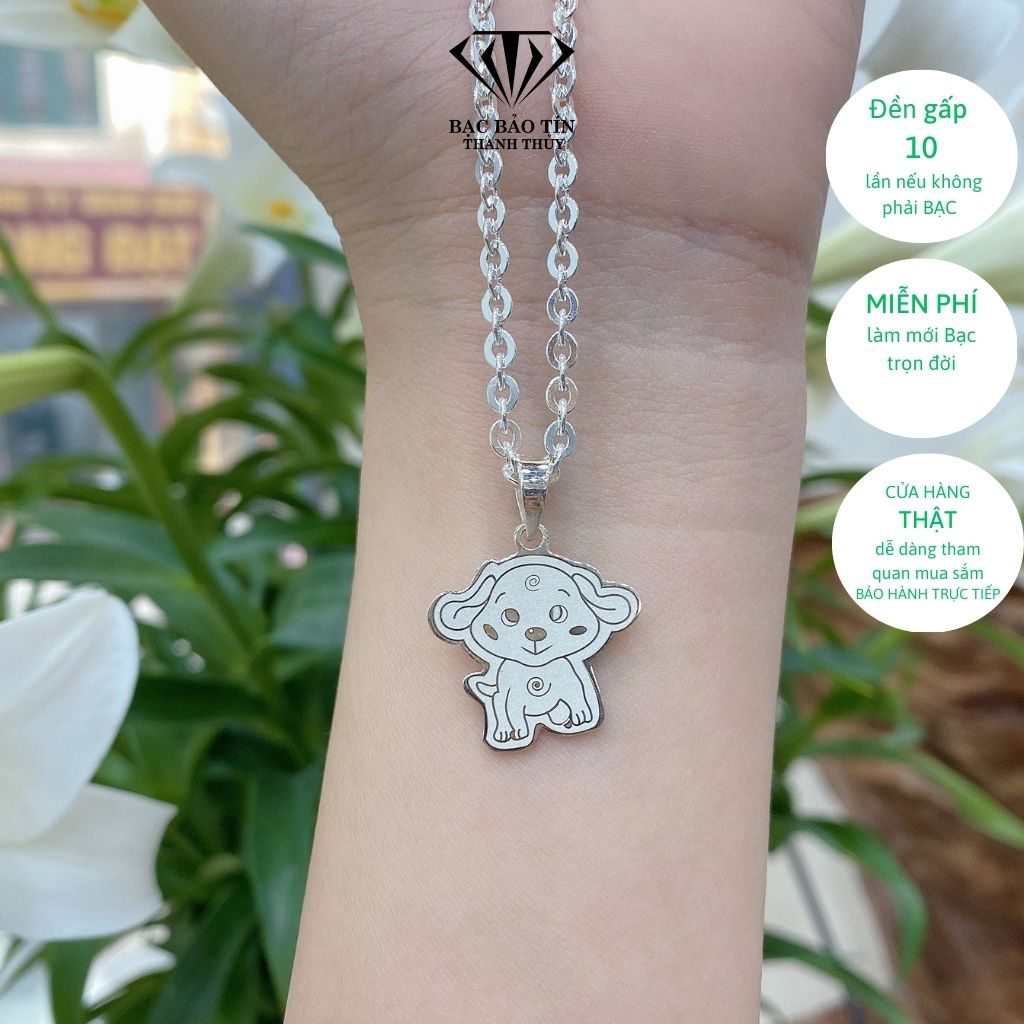 Mặt dây chuyền bạc hình con giáp cho bé Bạc Bảo Tín Thanh Thủy, chất liệu bạc ta nguyên chất