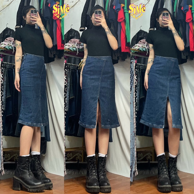 Chân váy Jean vintage 2hand