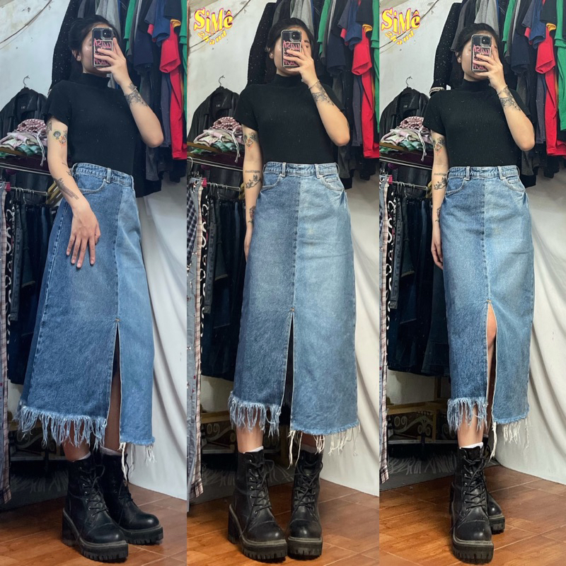 Chân váy Jean vintage 2hand