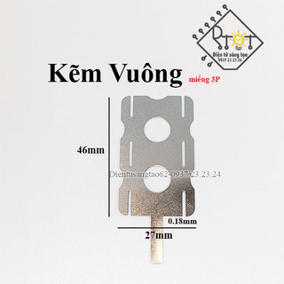 1 miếng kẽm hàn cell loại 3 hàng - kẽm vuông 3p - kẽm đơn 3p