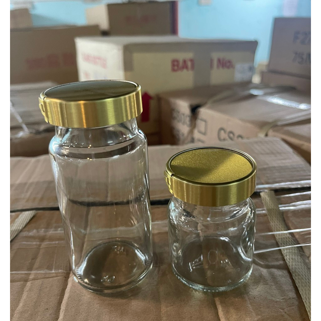 [1 THÙNG] Hũ thủy tinh nắp siết 150ML [Lưu ý: Đóng bằng máy] - Sản xuất yến hũ Milotech