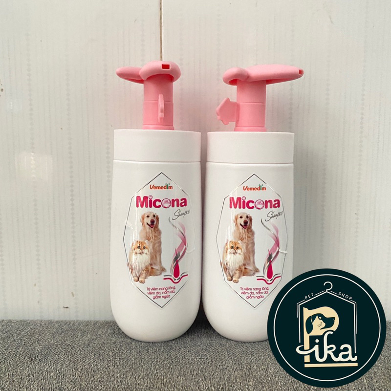 Sữa tắm MICONA SHAMPOO 200ml Vemedim hỗ trợ viêm da dành cho chó, mèo - Pika Petshop