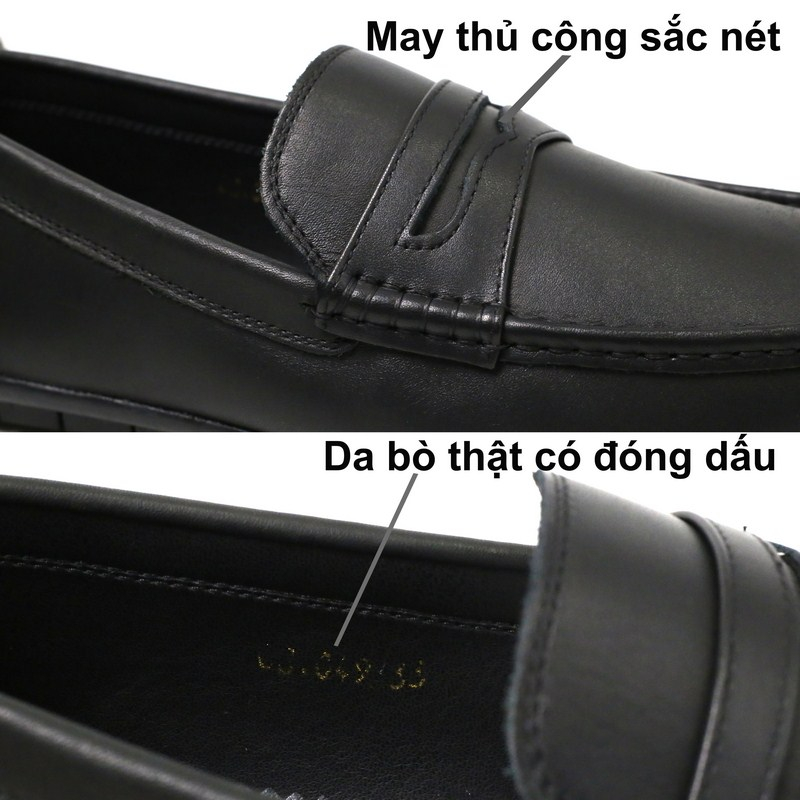 Giày lười sang trọng Loafer da bò SL1147 đế chống trượt StarLord giày da nam cao cấp có may đế