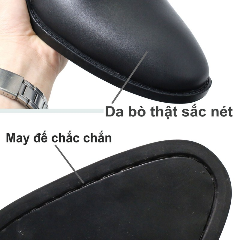 Giày Chelsea Boot Da Bò Cao Cấp SL1146 Đế Cao 5cm StarLord High Heel Chelsea Boots