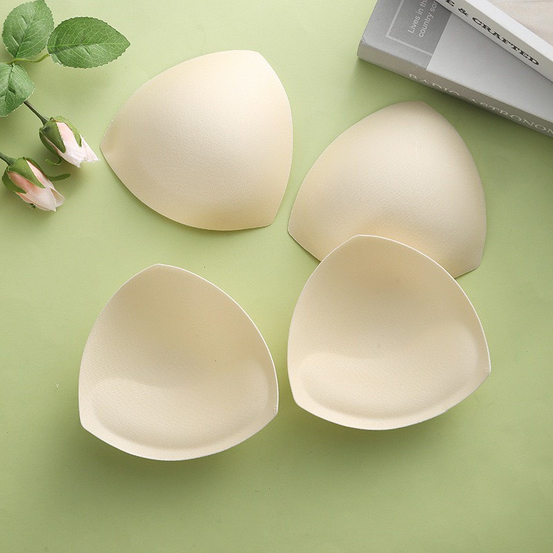 Sét 2 Miếng Đệm Mút Áo Bra Hình Tam Giác Siêu Mềm Nâng Ngực.