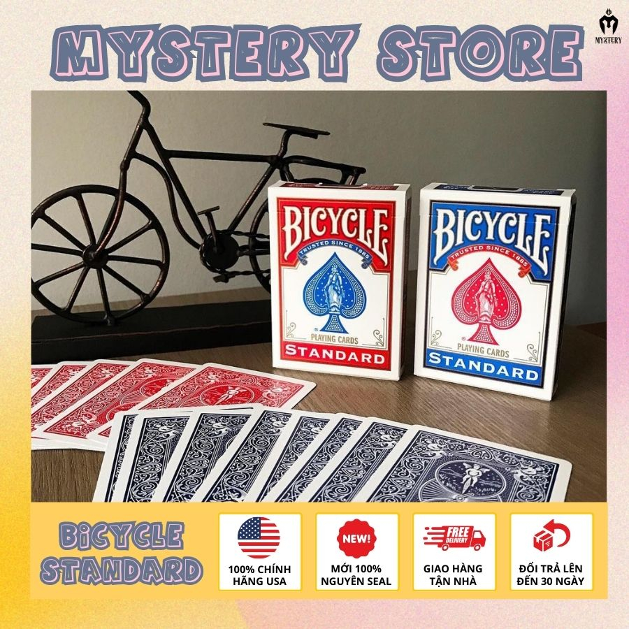 Bộ bài Tây, bài ảo thuật USA Bicycle Standard - bài Poker - bài Mỹ- Bài tây CHÍNH HÃNG CAO CẤP từ US ( Mystery Shop)
