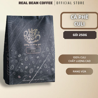Cà phê culi real bean coffee - nguyên chất rang xay - vị đậm đà, thơm ngon cho pha phin và pha máy