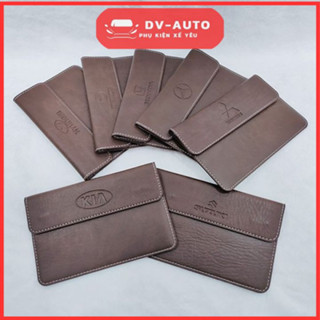 Ví da màu NÂU đựng đăng kiểm, giấy tờ ô tô cao cấp. Full logo các hãng Mazda, Toyota, Audi…by DV AUTO