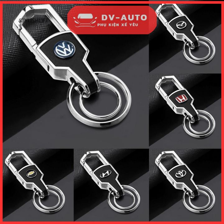 Móc khóa logo theo các hãng xe oto, xe hơi bằng thép ko gỉ bọc da siêu sang trọng. Móc khóa hãng  by DV AUTO
