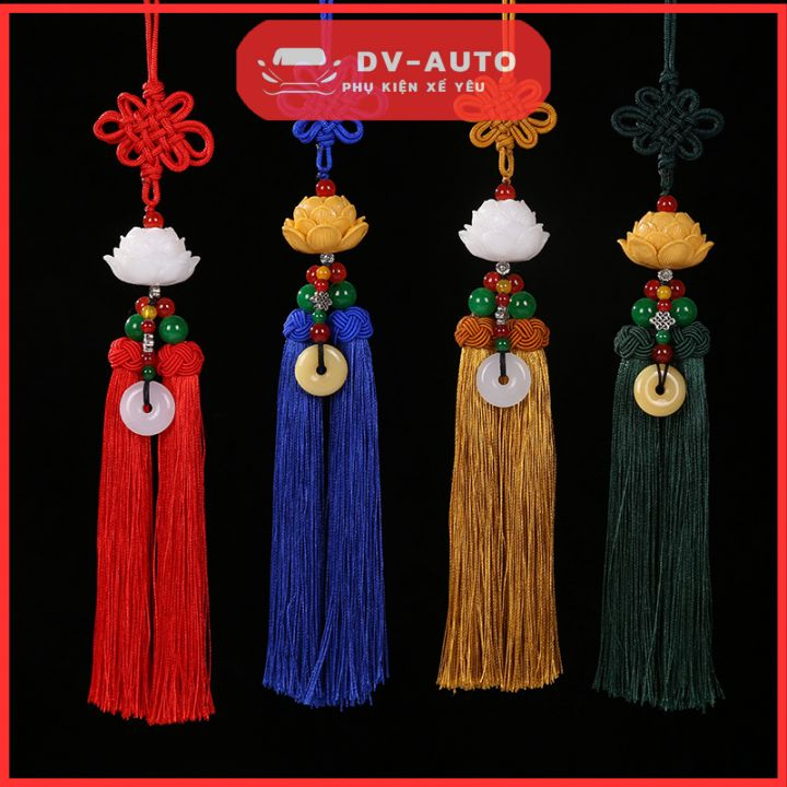 Khánh Treo xe đài sen gắn đồng điếu may mắn trang trí xế yêu by DV AUTO