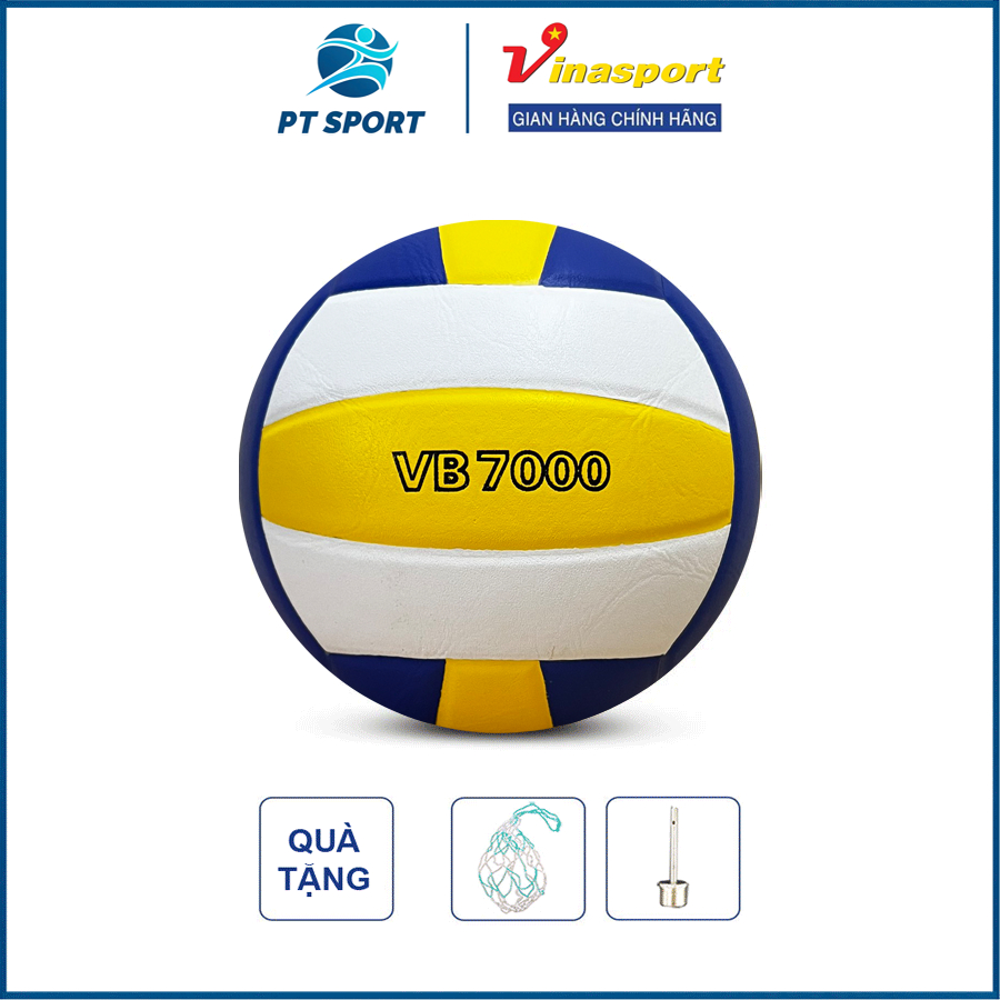 Bóng chuyền Thăng Long da Nhật VB7000 Chính hãng (tặng túi lưới + kim bơm) đạt tiêu chuẩn thi đấu Quốc Gia - Banh chuyền