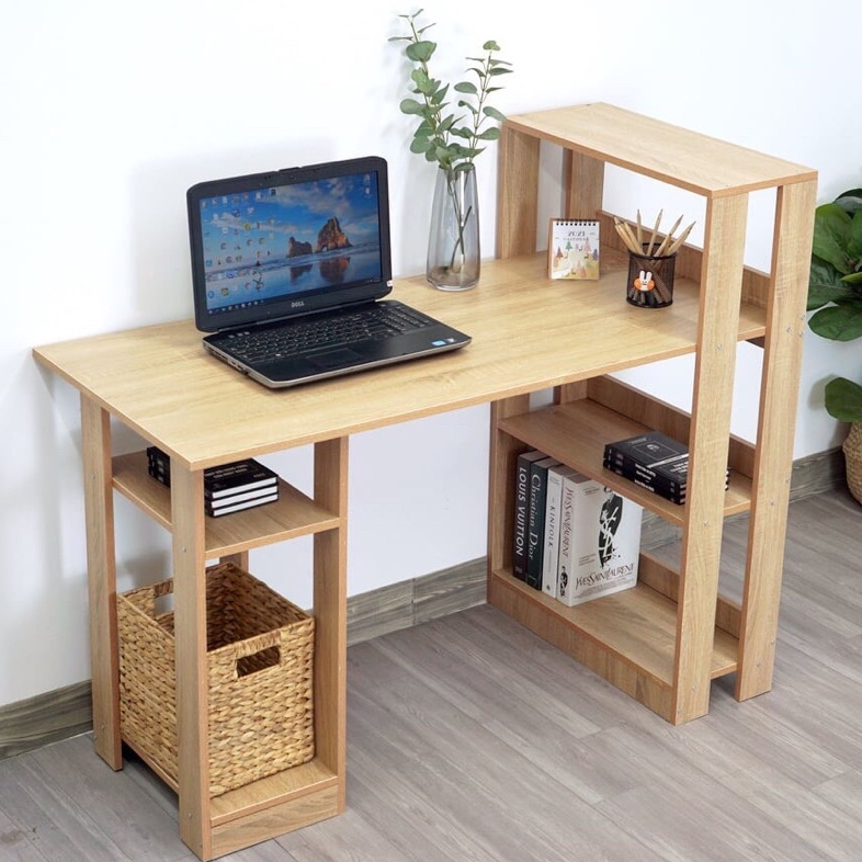 Bàn làm việc-bàn học dáng chữ L nhỏ Tiện Lợi mẫu mới 2023
