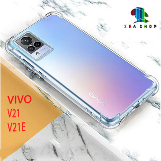 Ốp lưng Vivo V21, V21E nhựa dẻo - Chống sốc - Trong suốt -Thiết kế dày 4 góc giúp điện thoại chống va đập
