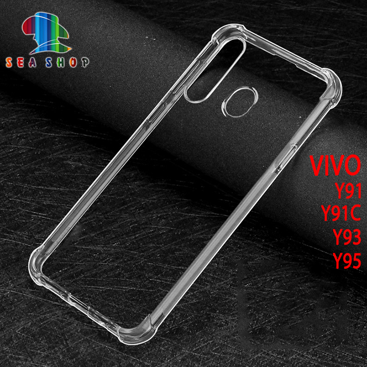 Ốp lưng Vivo Y91, Y91C, Y93, Y95 nhựa dẻo - Chống sốc - Trong suốt -Thiết kế dày 4 góc giúp điện thoại chống va đập