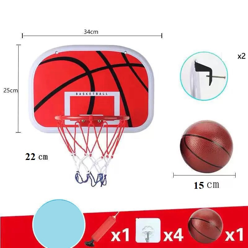Bộ đồ chơi bóng rổ mini treo tường, phát triển chiều cao và khả năng vận động cho bé