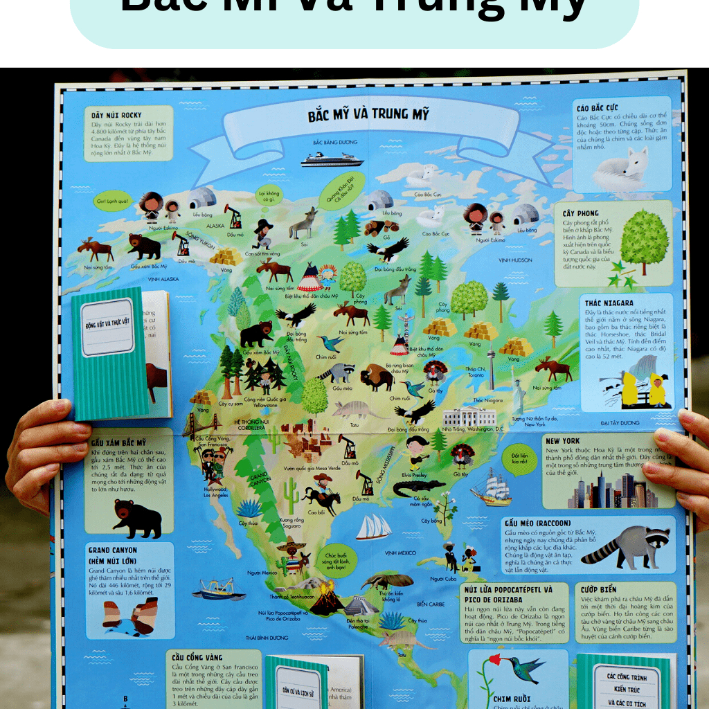 Atlas Thế Giới - Sách Lật Mở Tương Tác Khám Phá Các Châu Lục Và Đại Dương Cho Trẻ Từ 6 Tuổi