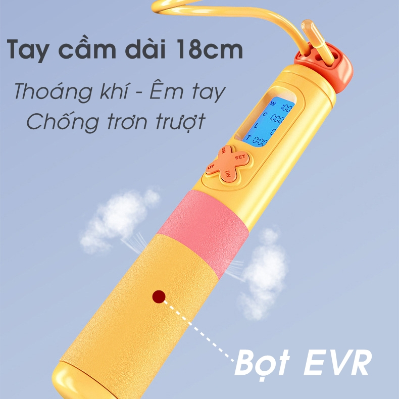 Dây Nhảy Không Dây DN/12 Giảm Cân Có Đếm Số Vòng, Dây Nhẩy Thể Dục Lõi