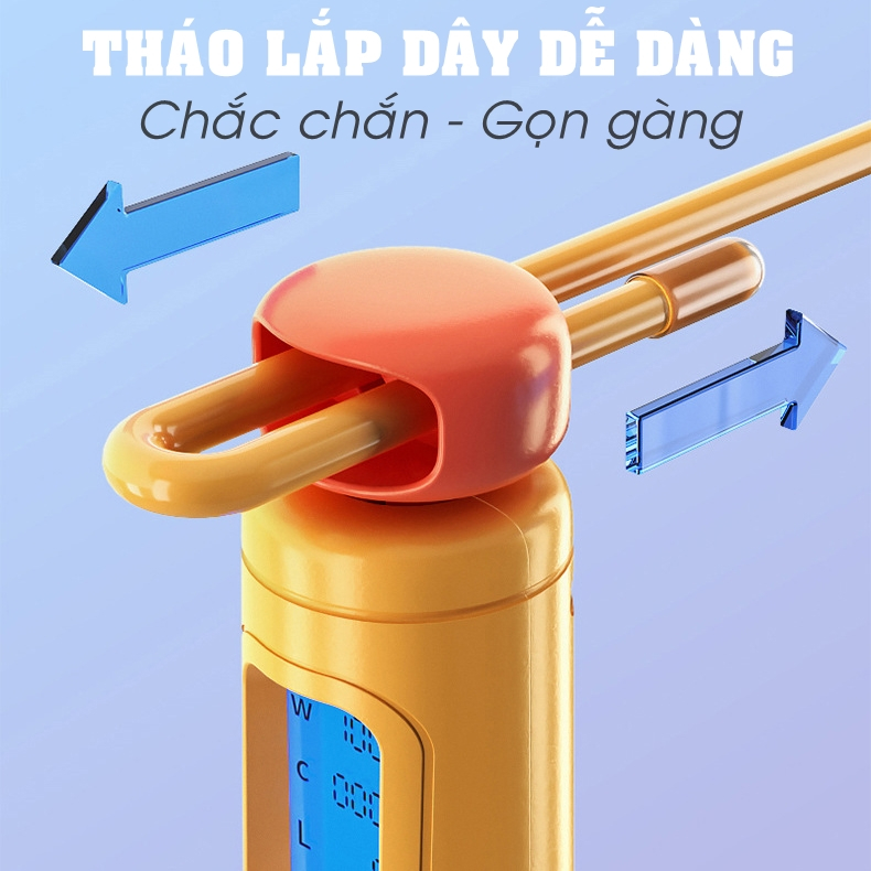 Dây Nhảy Không Dây DN/12 Giảm Cân Có Đếm Số Vòng, Dây Nhẩy Thể Dục Lõi Thép Có Tạ Cho Nam Nữ Trẻ Em Người Lớn Giá Rẻ