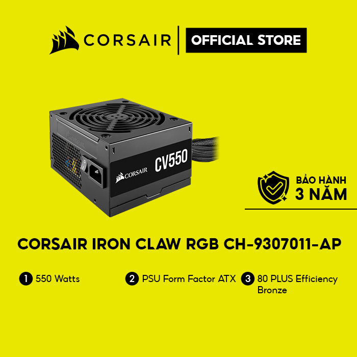 Nguồn máy tính CORSAIR CV550 - 550W 80 Plus Bronze