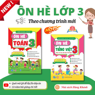 Sách - Combo 2 quyển Ôn Hè Lớp 3 - chương trình mới - Môn Toán, Tiếng Việt - 2 quyển - Q OH 3