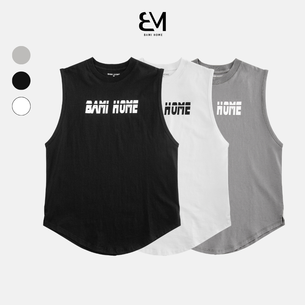 Áo ba lỗ nam thun COTTON BAMIHOME Áo thun nam 3 lỗ Tanktop sát nách thể thao chất vải co dãn mềm mịn tập gym ATT04