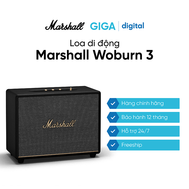[CHÍNH HÃNG] Loa di động Marshall Woburn 3 - Âm thanh tuyệt đỉnh - Bảo hành 12 tháng