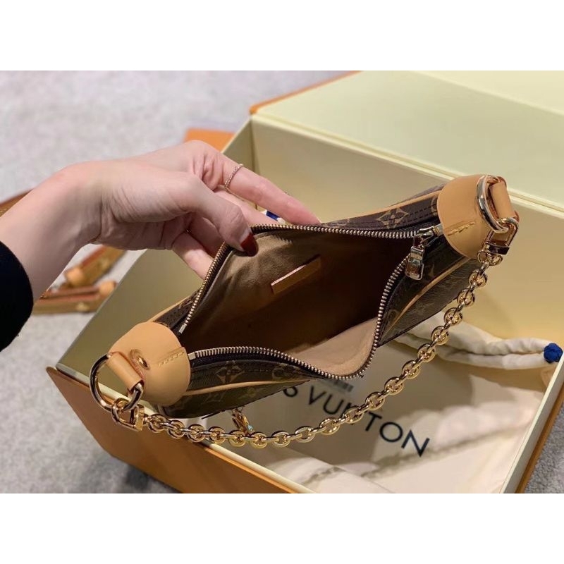 Túi 𝐿𝑉 Moon hoa nâu size 23cm fullbox new 2 box