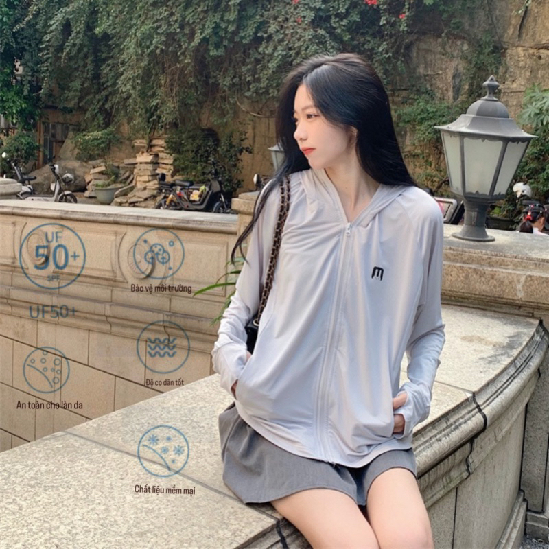 Áo chống nắng dáng rộng hình thỏ, form dáng unisex dễ mặc, vải thoáng mát, an toàn cho làn da
