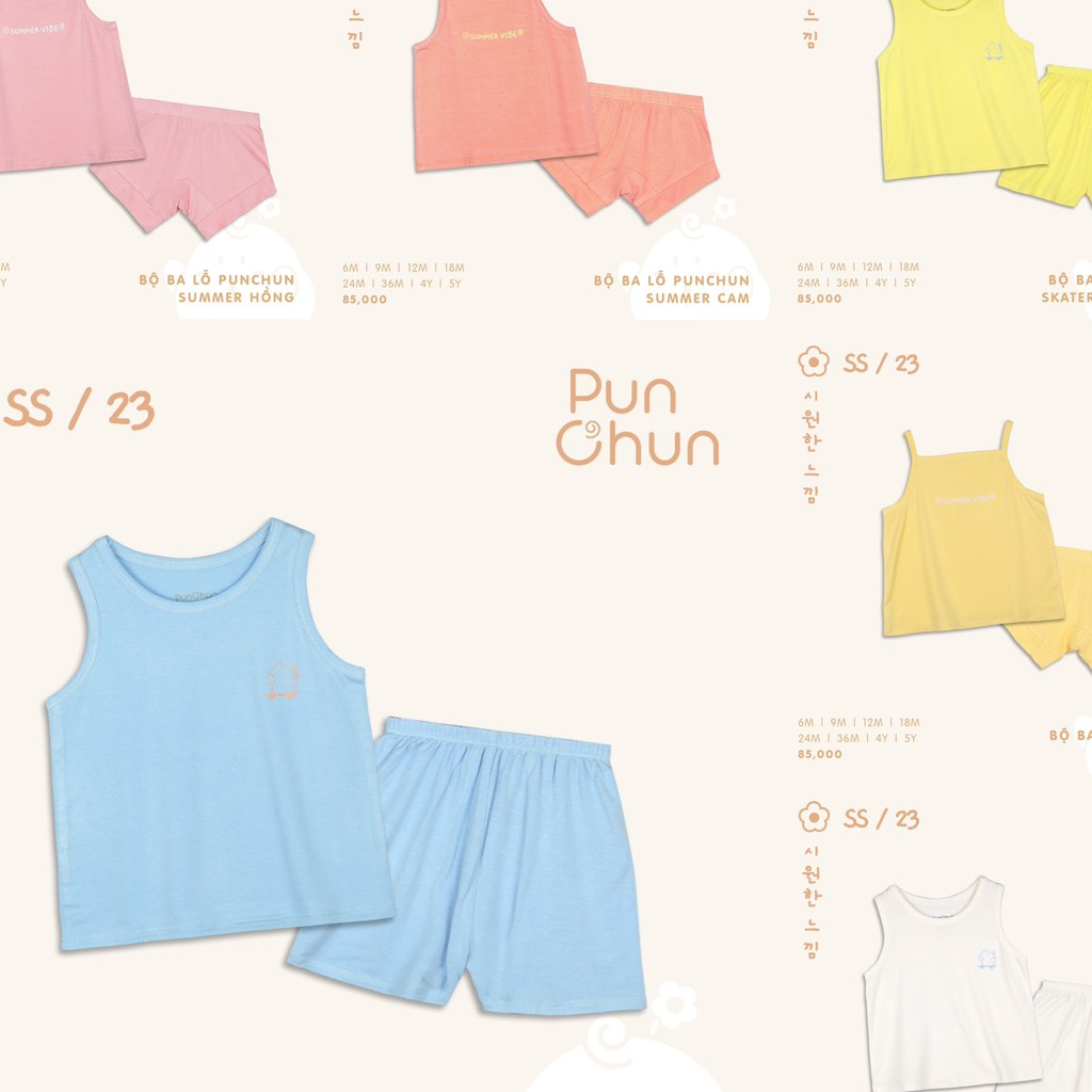 Punchun Bộ ba lỗ Punchun Summer SS2023