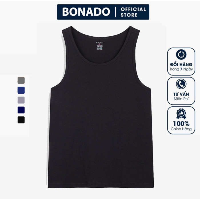 Combo 2 áo lót ba lỗ nam cotton thoát nhiệt khử mùi thoáng mát Bonado AT3L nhiều màu
