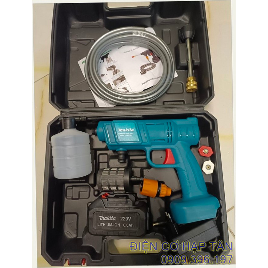 MÁY RỬA XE PIN MAKITA 220V - MÁY RỬA XE GIA ĐÌNH - MÁY XỊT TƯỚI HOA  , PHUN THUỐC