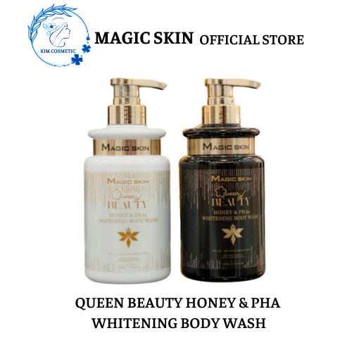 Sữa tắm trắng da mật ong lên men Magic Skin - QUEEN BEAUTY HONEY & PHA WHITENING BODY WASH 400ml