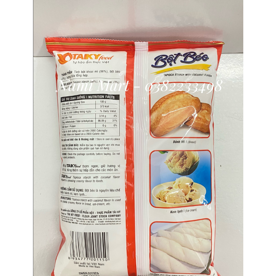 Bột Béo Tài Ký túi 1kg - thơm ngon cho nấu chè, tạo độ sánh cho các món