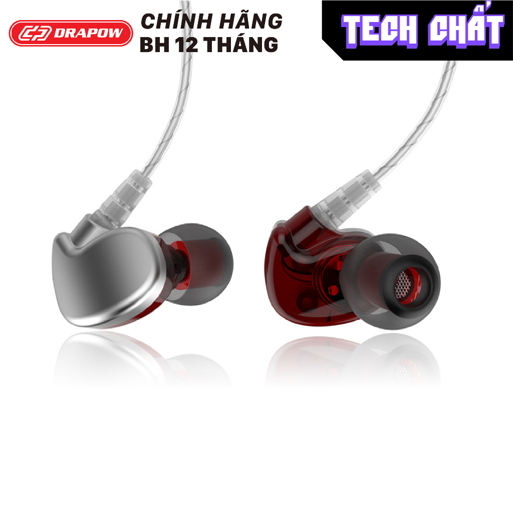 Tai nghe có dây Drapow music pro M20 M10 chính hãng nghe nhạc chuyên n