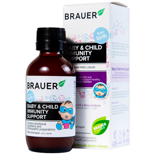 Siro tăng sức đề kháng cho bé brauer orihiro baby & child immunity support 100ml úc