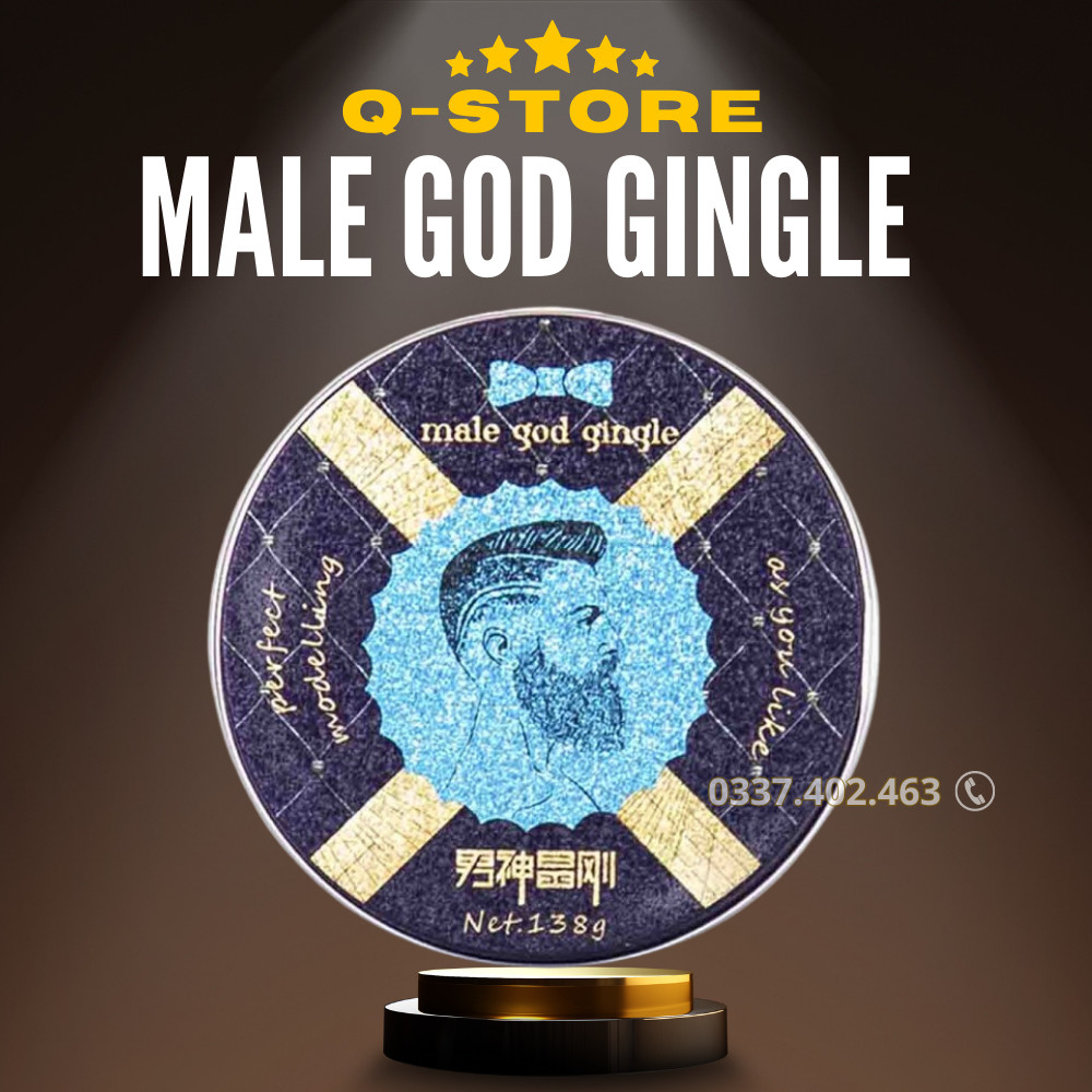 Sáp Tạo Kiểu Tóc Male God Gingel 100g, sáp vuốt tóc nam chính hãng hỗ trợ tạo kiểu, giữ nếp và tạo độ phồng cho tóc 24H
