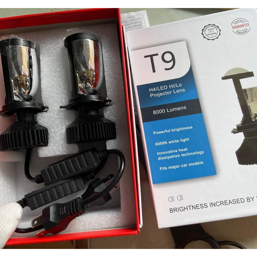 Đèn Led T9 bi cầu chân H4 lắp cho nhiều dòng xe máy ô tô sử dụng chân H4 siêu sáng
