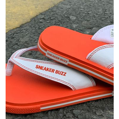 - Dép sneaker buzz full đỏ quai trắng
