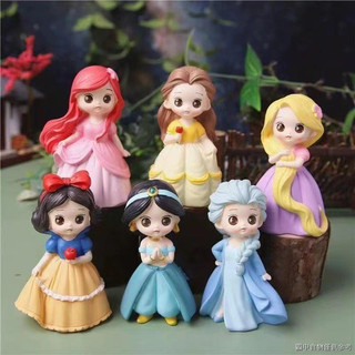 Tượng tô màu chọn mẫu, 7 công chúa disney, size m, tượng thạch cao cao cấp, tô tượng