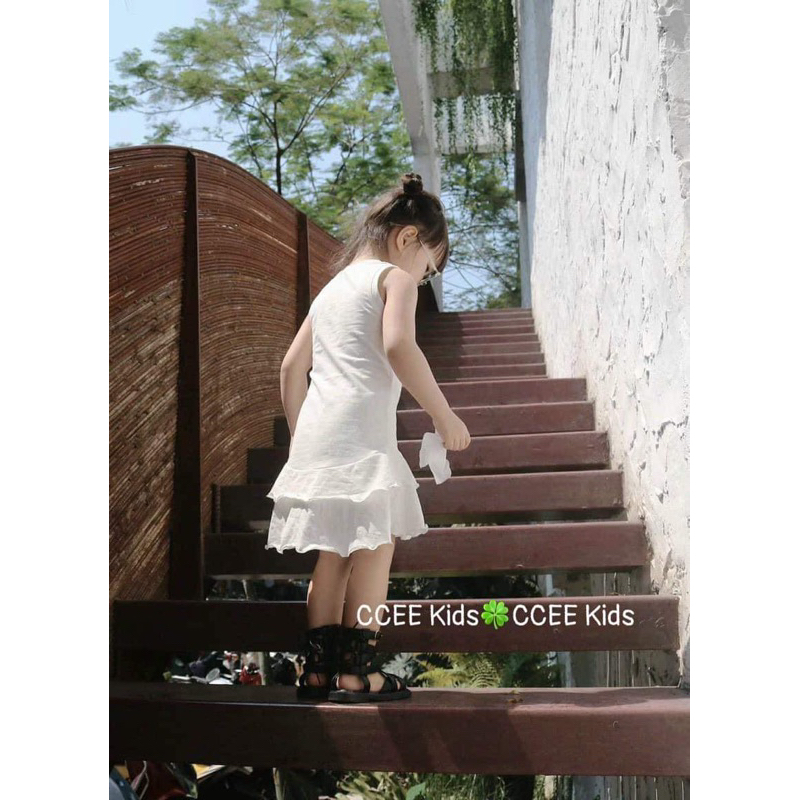 Váy bé gái,Váy cotton xoè đuôi cá cho bé 8 đến 30kg V0111