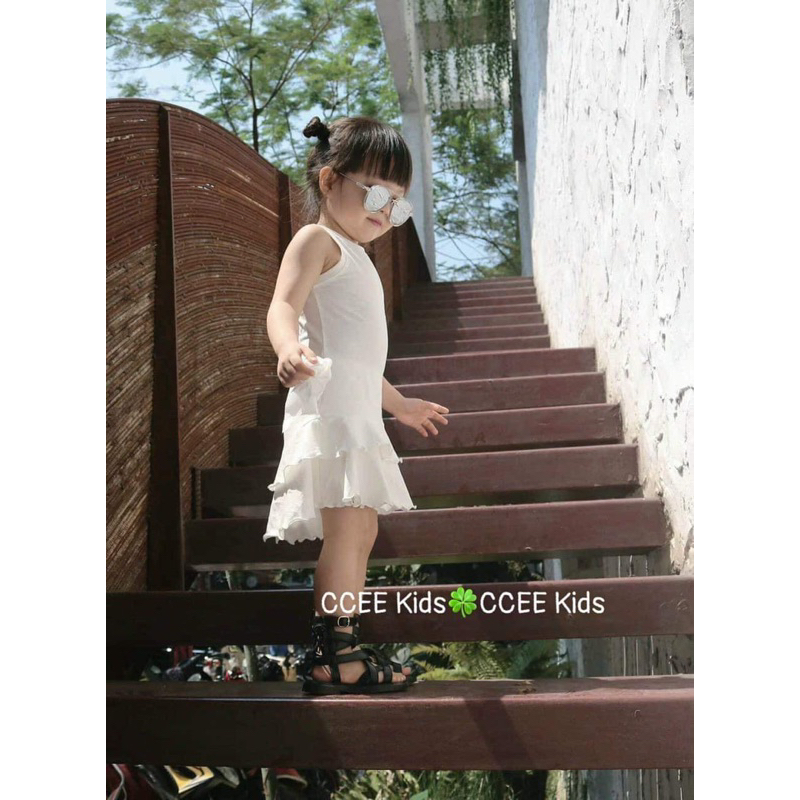 Váy bé gái,Váy cotton xoè đuôi cá cho bé 8 đến 30kg V0111